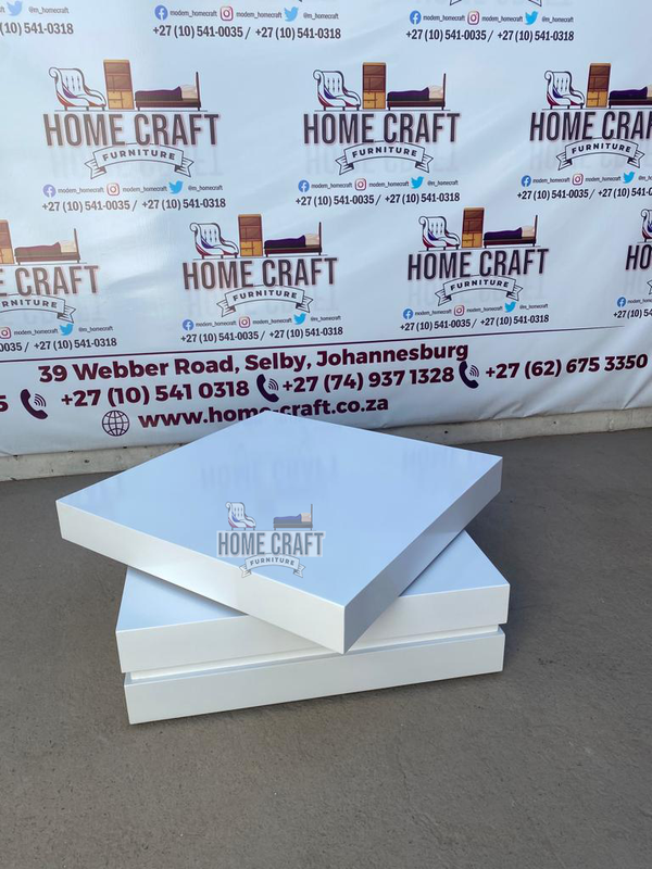 Square Spinning Coffee Table (White)