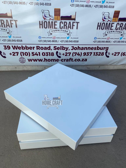 Square Spinning Coffee Table (White)