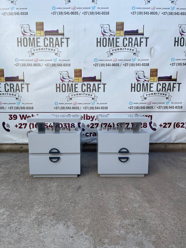 Wood Veranda 2 Drawer Pedestals With Moon Handles