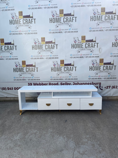 Left Sub Hoover Tv Stand - Half Moon Handles