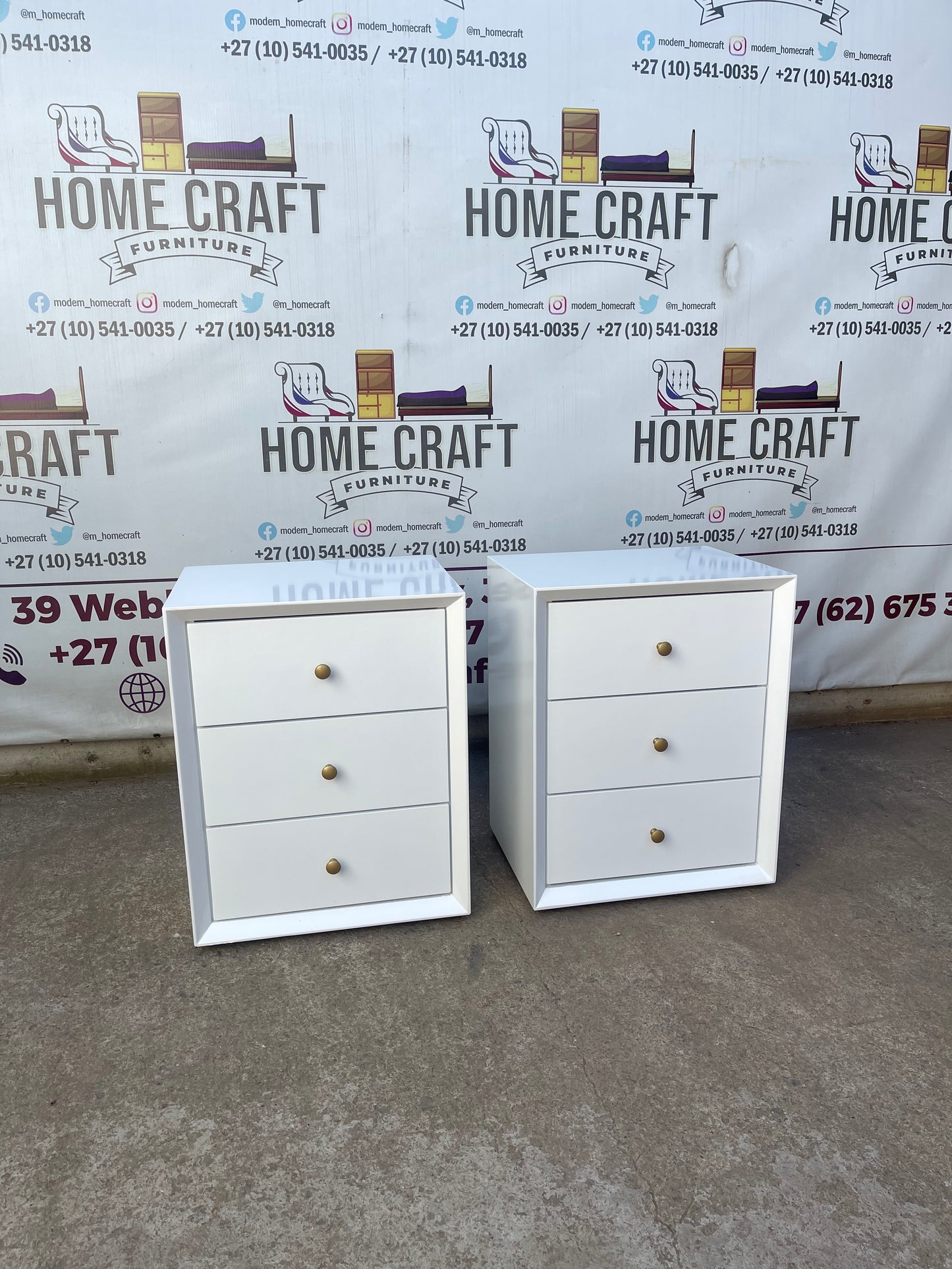 Face In- 3 Drawer Pedestals (Knob Handles)