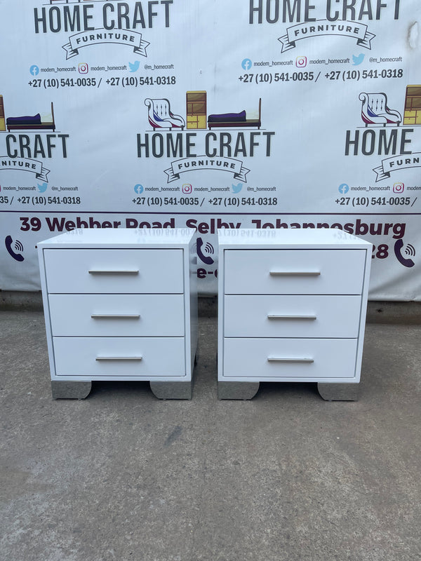 Lesego 3 Drawer Pedestals With Solid Handles