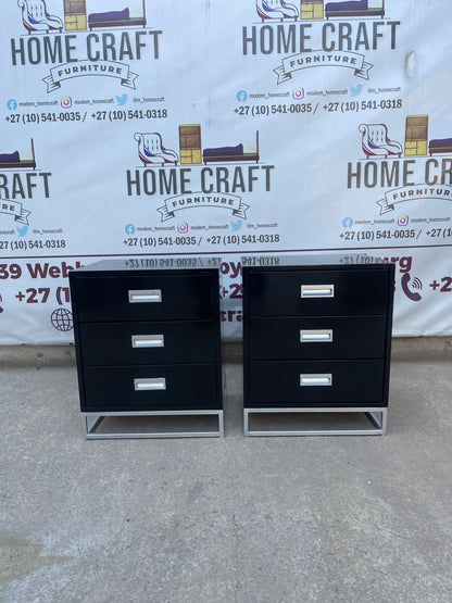 3 Drawer Pedestals With Centre Hole Handles