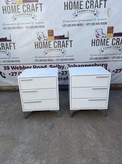 3 Drawer Pedestals With Solid Handles (Different Sizes)