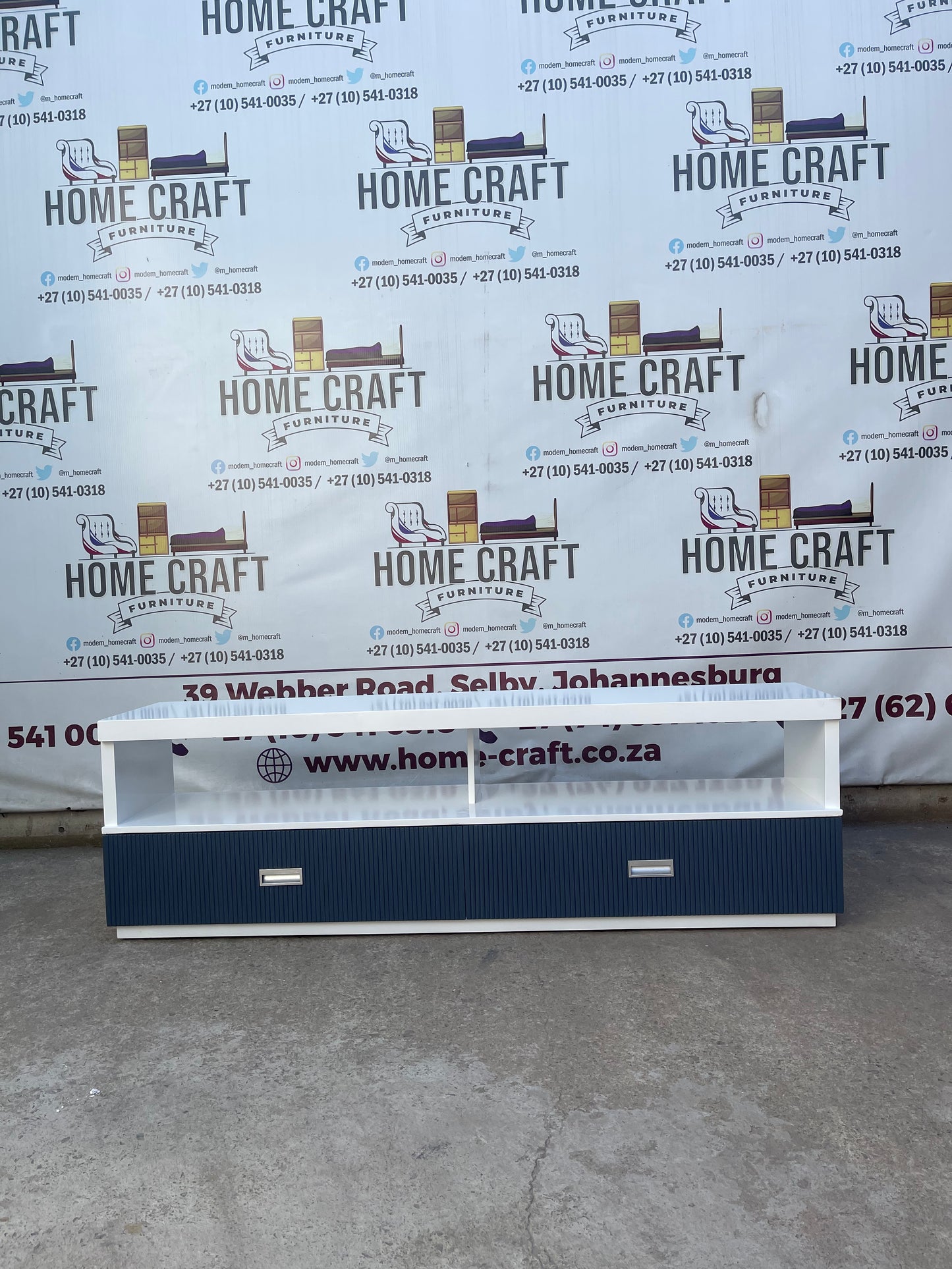 Orie 2 Drawer Tv Stand With Lines Design