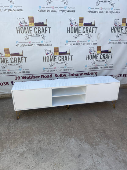 2 Door Tv Stand With Centre Shelf