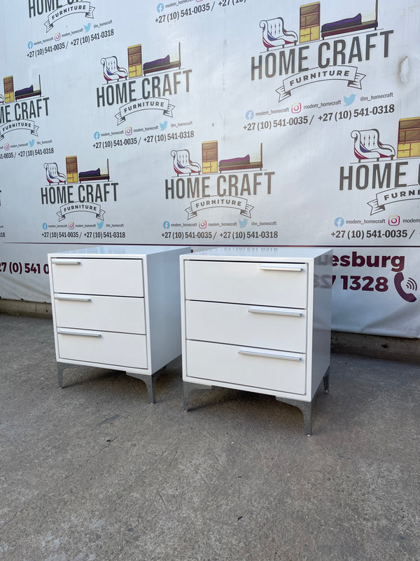 3 Drawer Pedestals With Solid Handles (Different Sizes)
