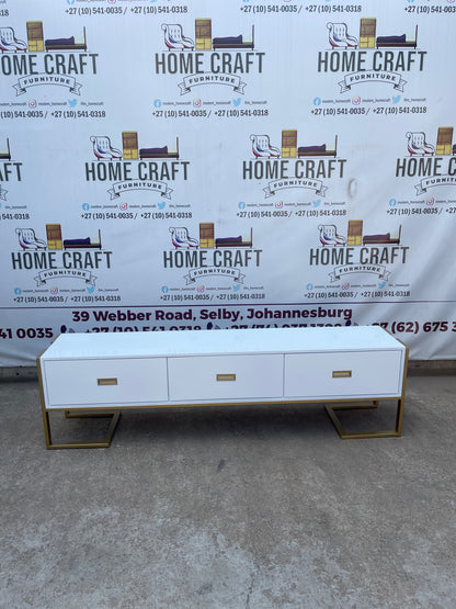 Palesa 3 Drawer Tv Stand With Gold Frame