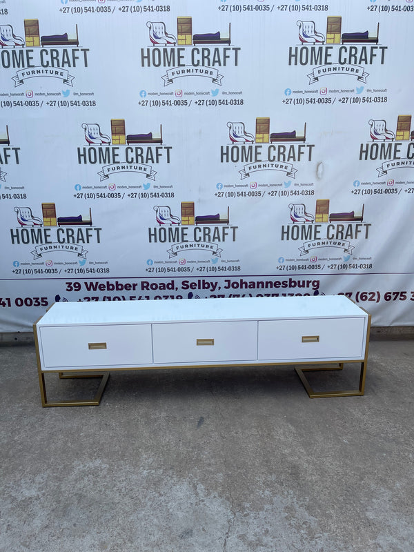 Palesa 3 Drawer Tv Stand With Gold Frame