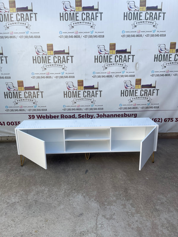 2 Door Tv Stand With Centre Shelf
