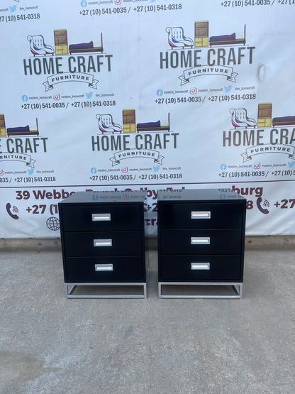 3 Drawer Pedestals With Centre Hole Handles