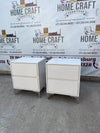 2 Drawer Pedestals x 2 With Silver Legs