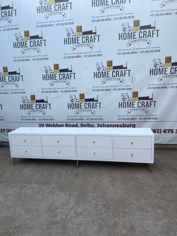 8 Drawer Tv Stand (With Lines Design)