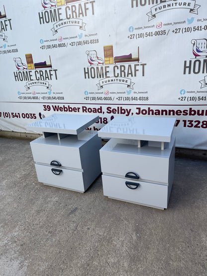 Wood Veranda 2 Drawer Pedestals With Moon Handles