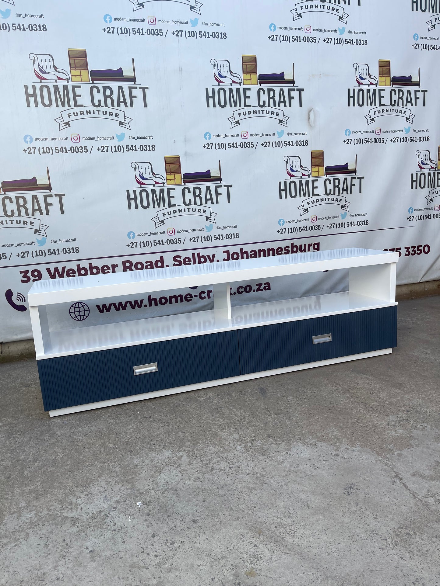 Orie 2 Drawer Tv Stand With Lines Design