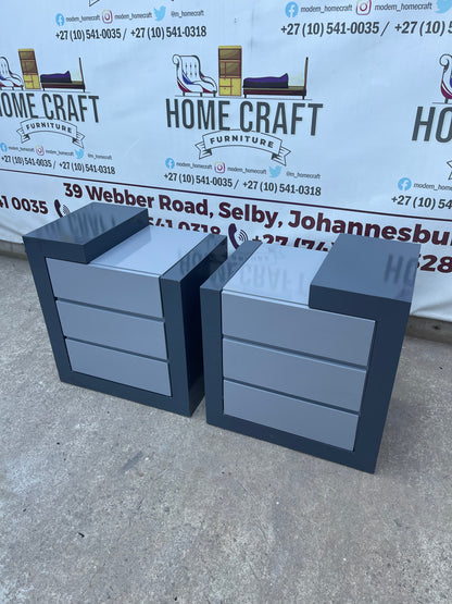 Tumi- 3 Drawer Pedestals x 2 (Wood Cover)