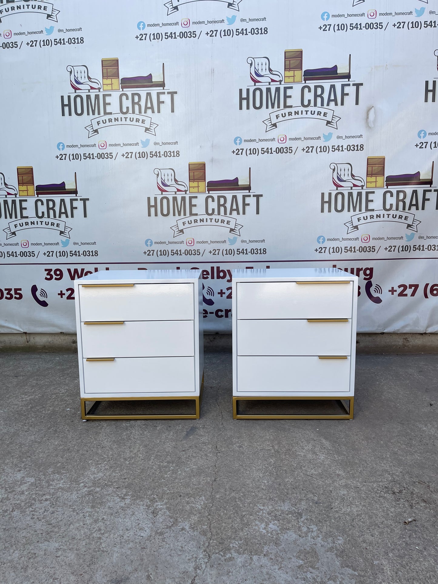 Mfundo - 3 Drawer Pedestals - With Flat Handles