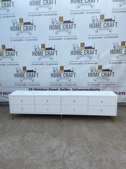 8 Drawer Tv Stand (With Lines Design)