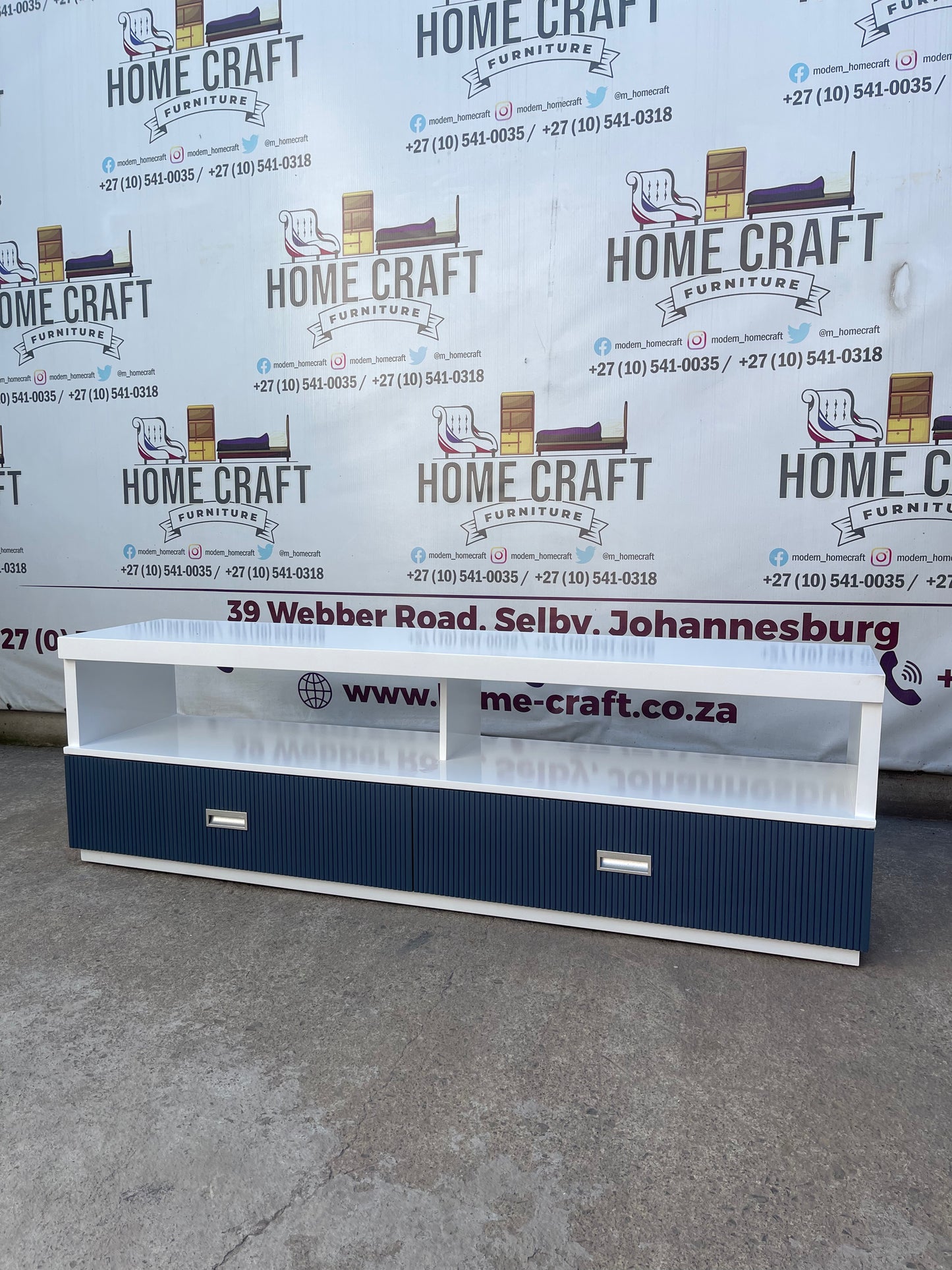 Orie 2 Drawer Tv Stand With Lines Design