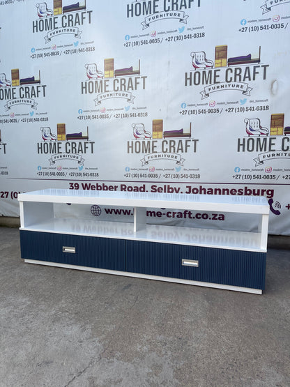 Orie 2 Drawer Tv Stand With Lines Design