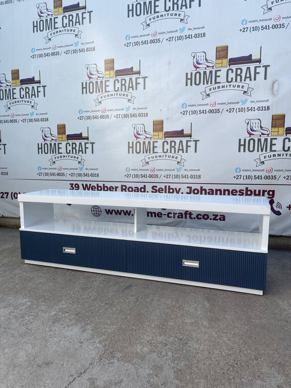 Orie 2 Drawer Tv Stand With Lines Design