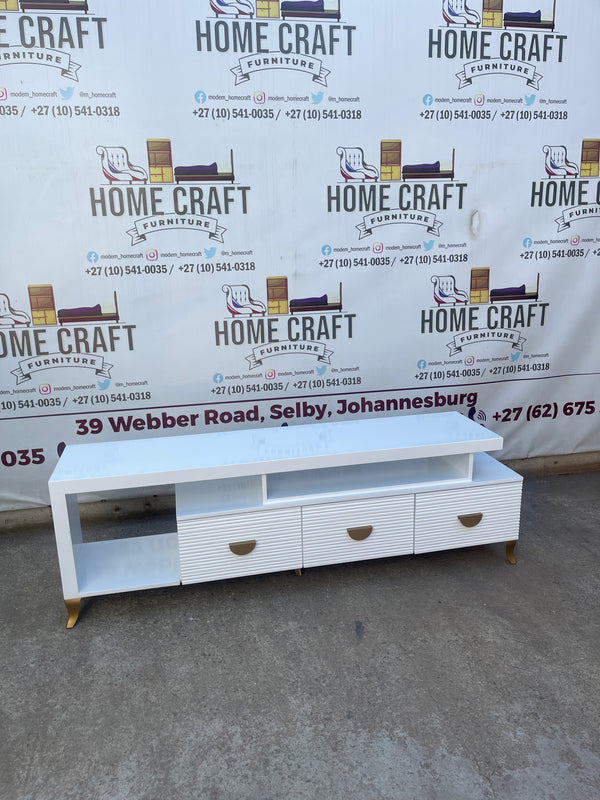 Left Sub Hoover Tv Stand - Half Moon Handles