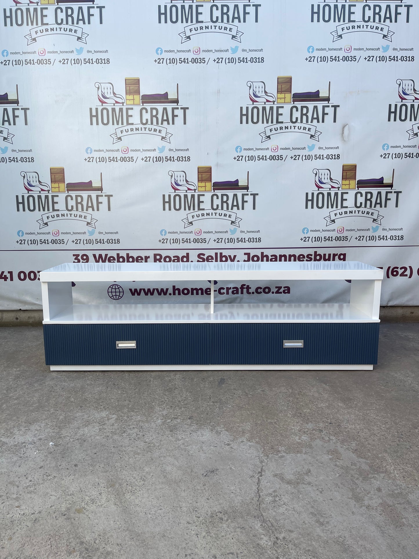 Orie 2 Drawer Tv Stand With Lines Design