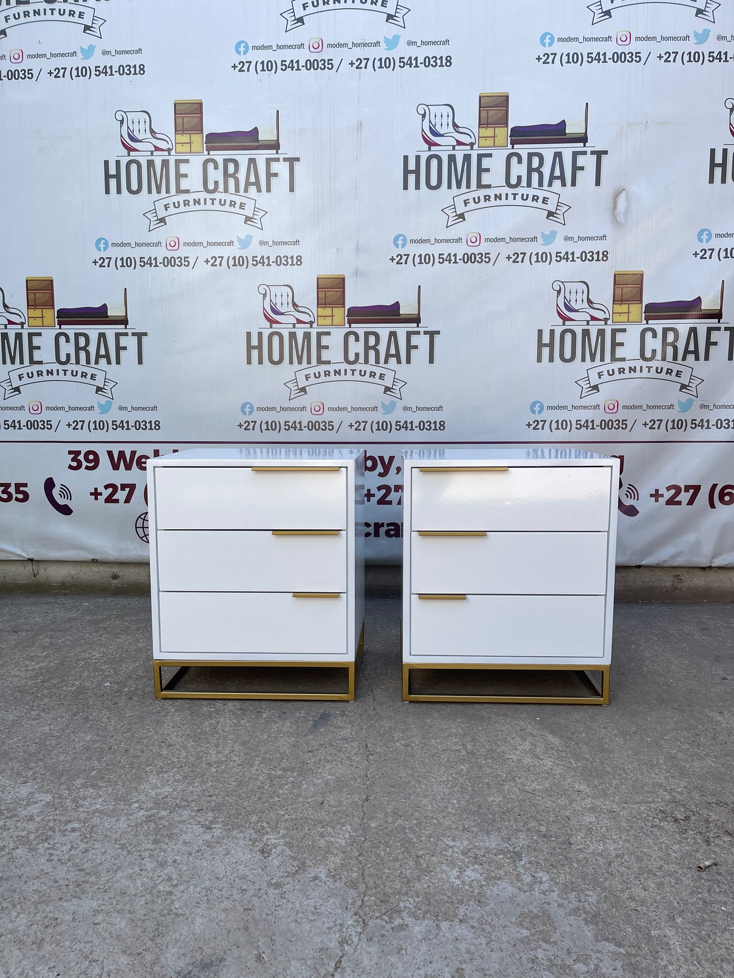 Mfundo - 3 Drawer Pedestals - With Flat Handles