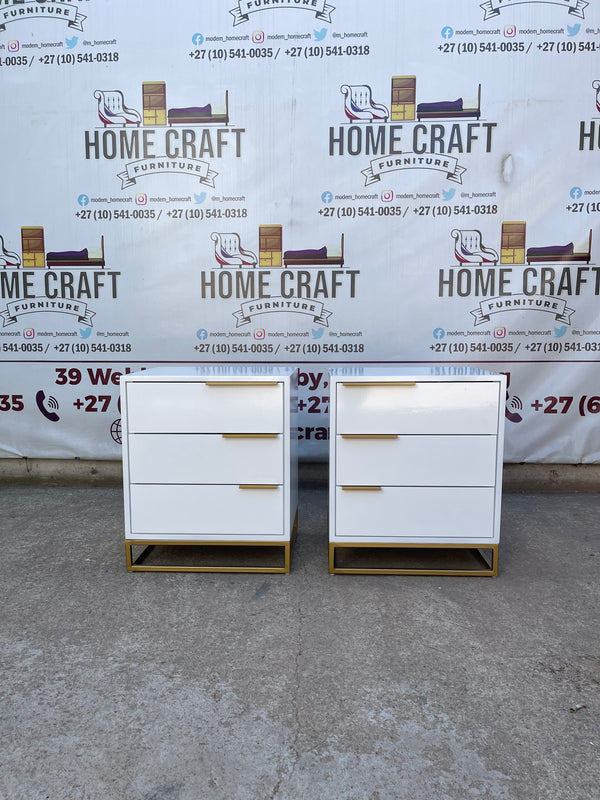 Mfundo - 3 Drawer Pedestals - With Flat Handles