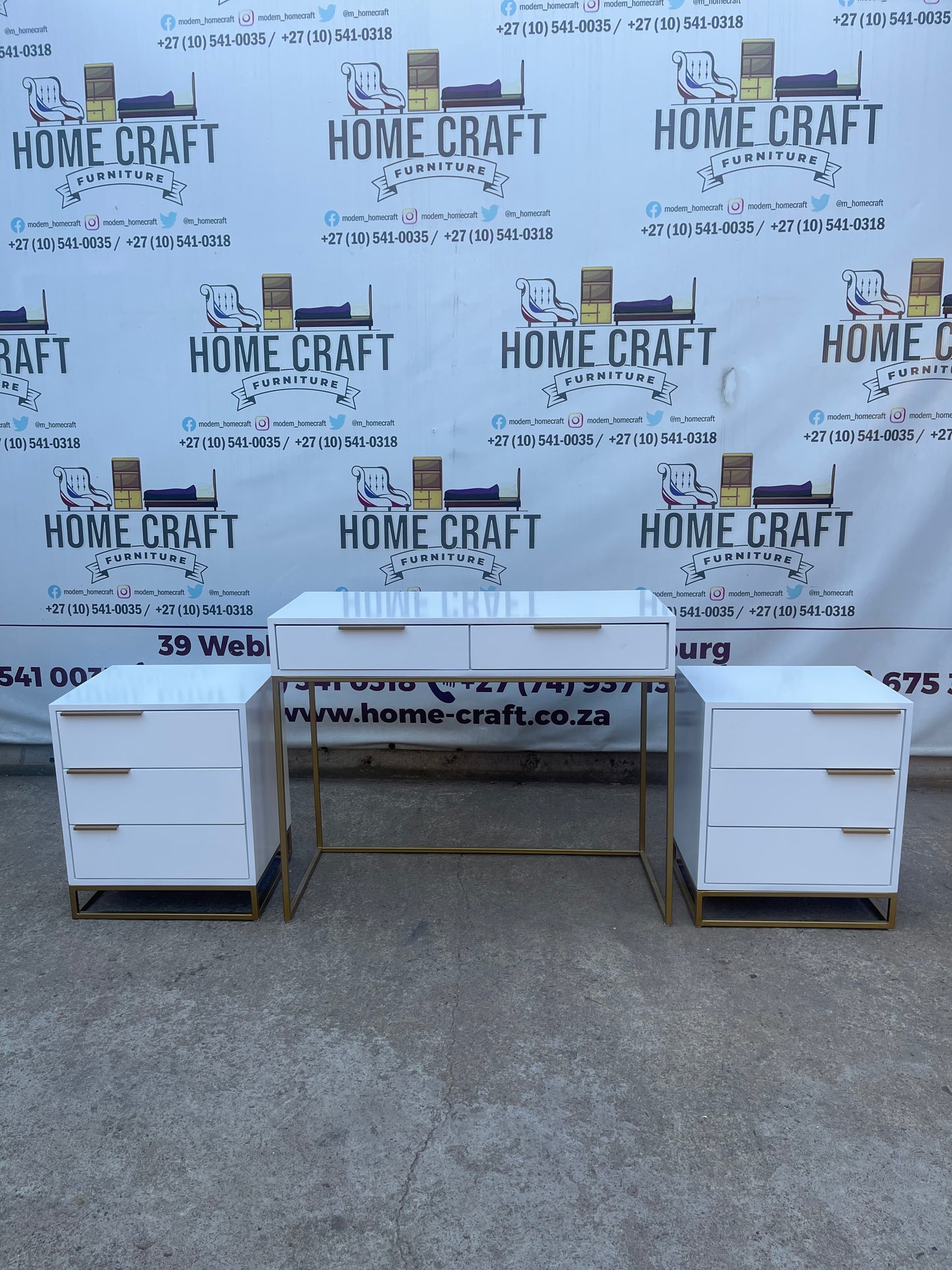 Sofia - 3 Drawer Pedestals & 2 Drawer Dresser