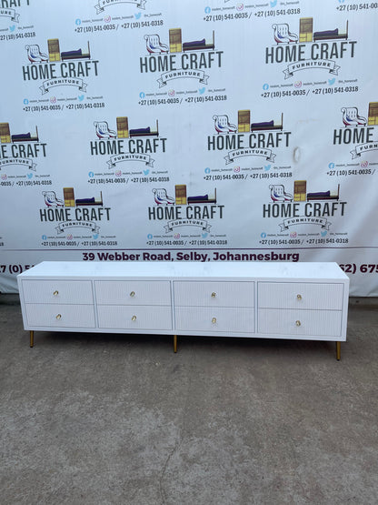 8 Drawer Tv Stand (With Lines Design)