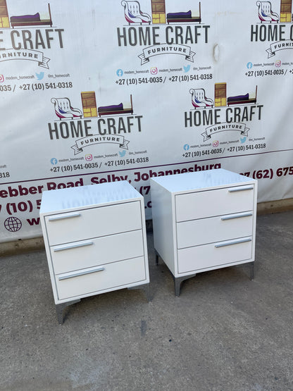 3 Drawer Pedestals With Solid Handles (Different Sizes)