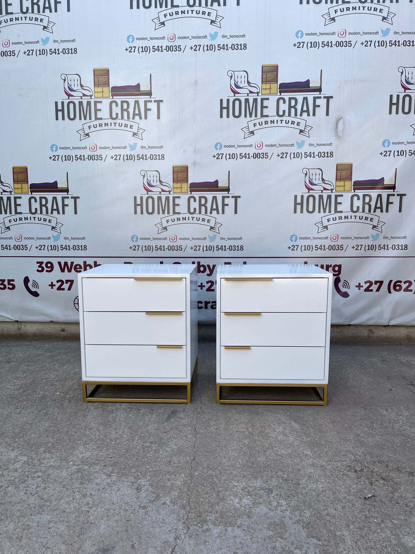 Mfundo - 3 Drawer Pedestals - With Flat Handles