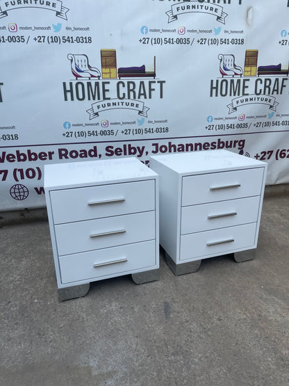 Lesego 3 Drawer Pedestals With Solid Handles