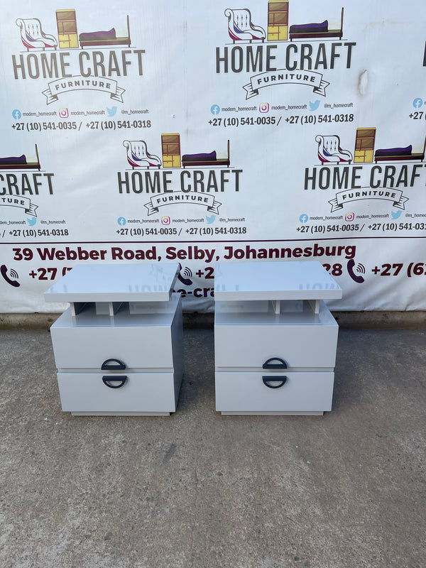 Wood Veranda 2 Drawer Pedestals With Moon Handles