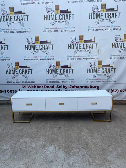 Palesa 3 Drawer Tv Stand With Gold Frame