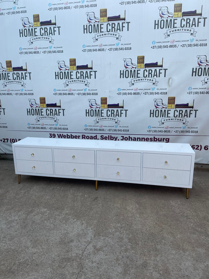 8 Drawer Tv Stand (With Lines Design)