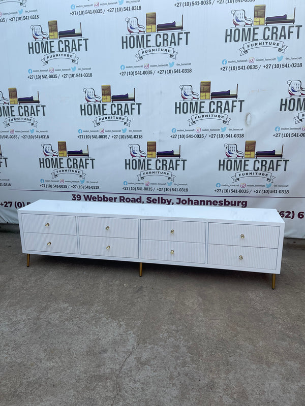 8 Drawer Tv Stand (With Lines Design)