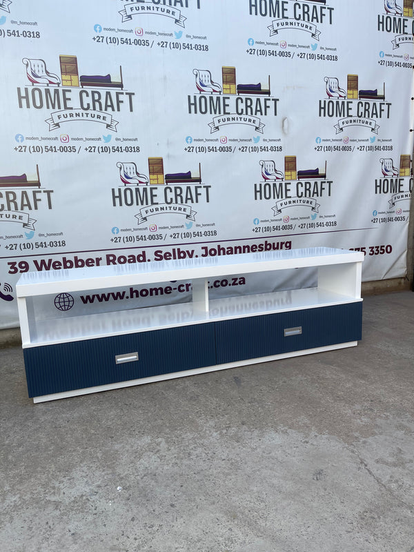 Orie 2 Drawer Tv Stand With Lines Design