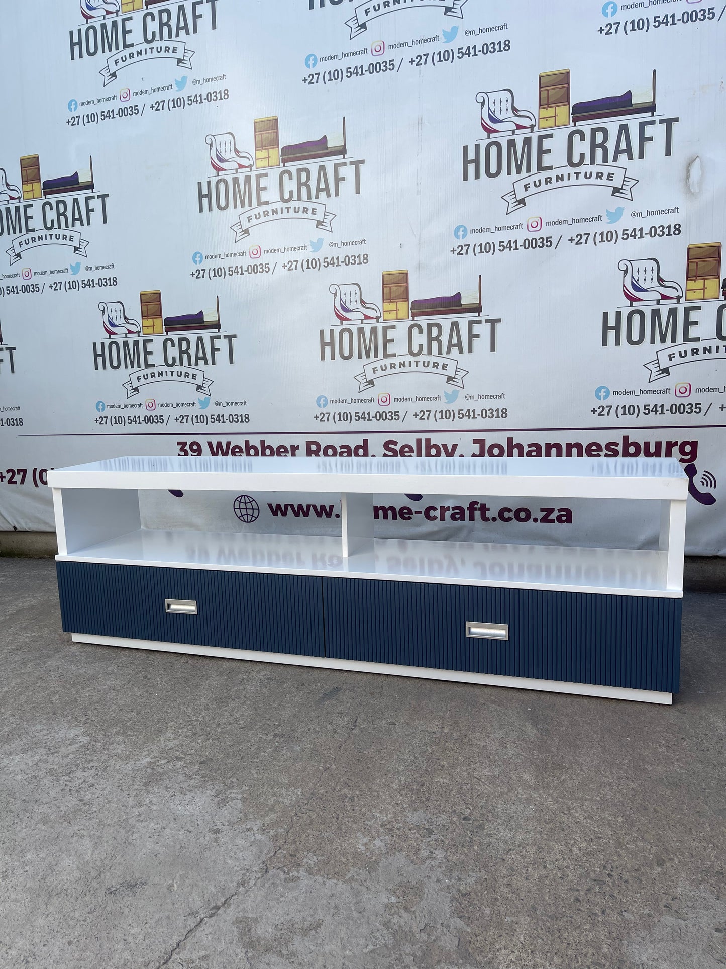 Orie 2 Drawer Tv Stand With Lines Design