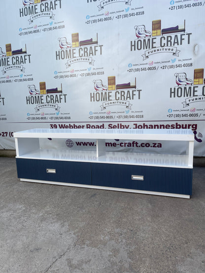 Orie 2 Drawer Tv Stand With Lines Design