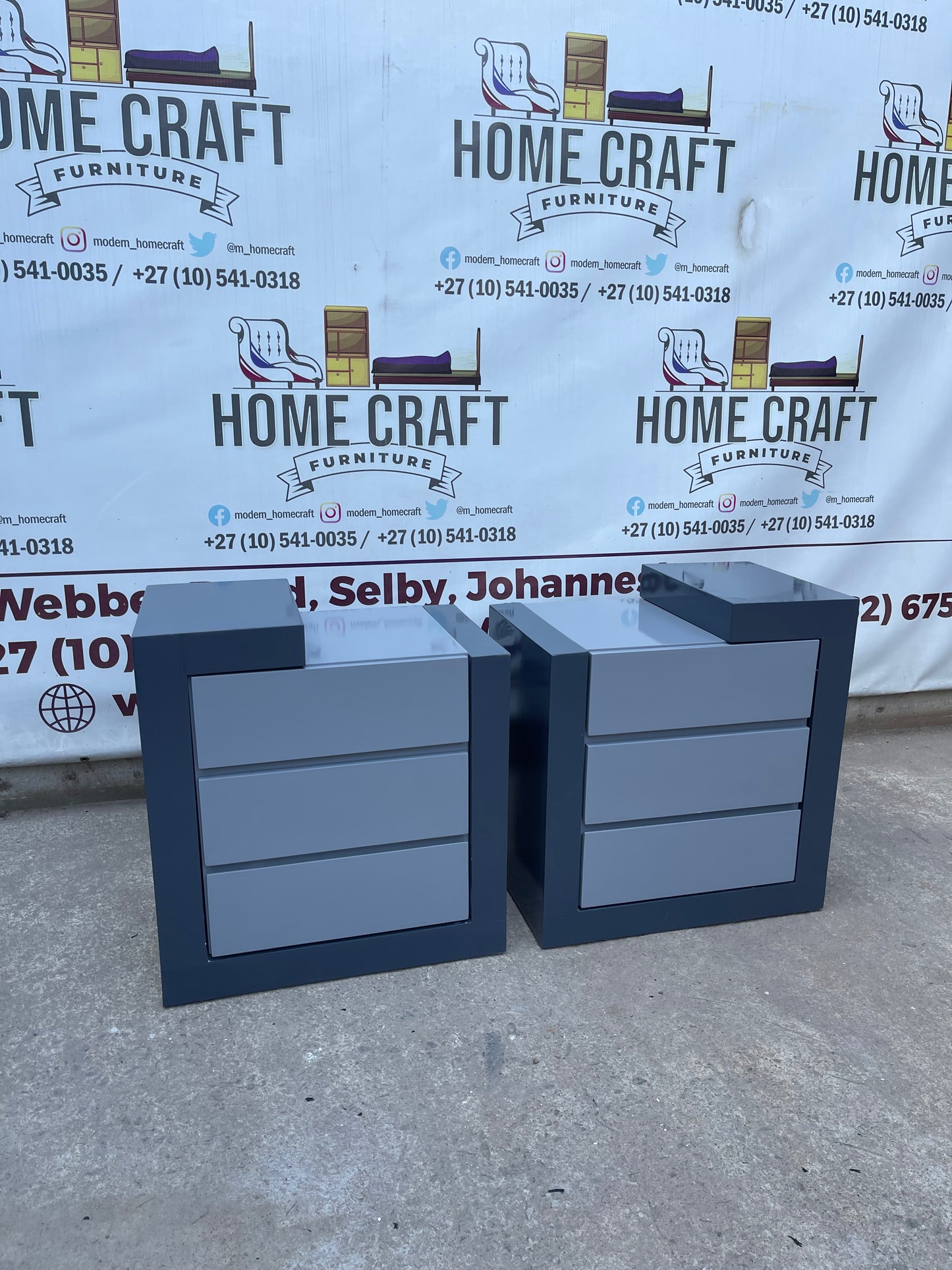 Tumi- 3 Drawer Pedestals x 2 (Wood Cover)