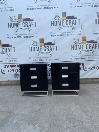3 Drawer Pedestals With Centre Hole Handles