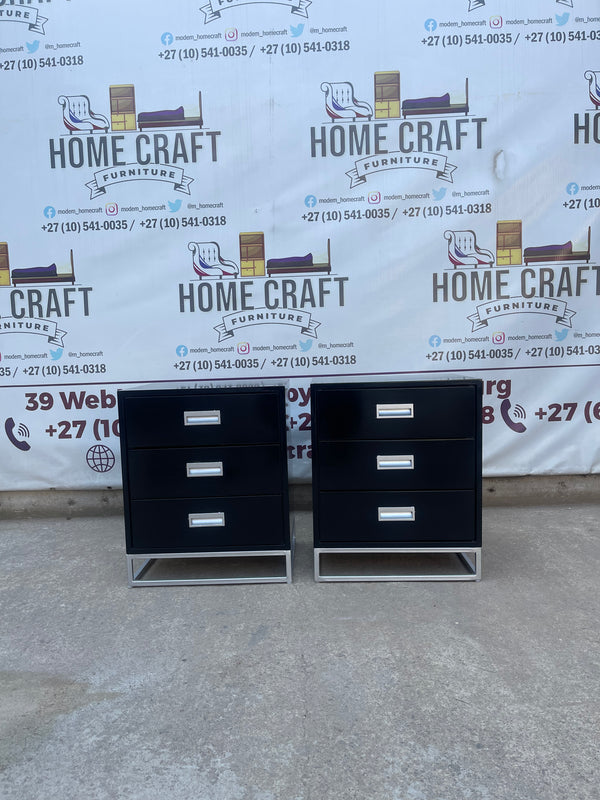 3 Drawer Pedestals With Centre Hole Handles