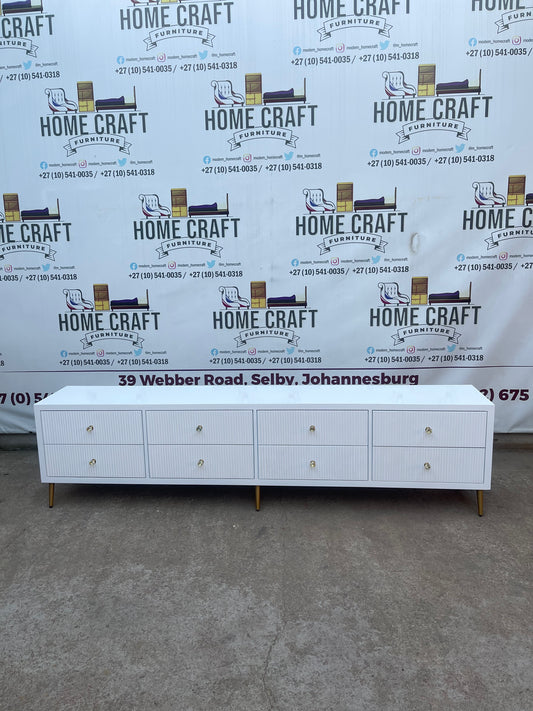 8 Drawer Tv Stand (With Lines Design)