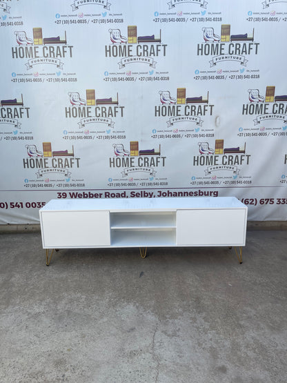 2 Door Tv Stand With Centre Shelf