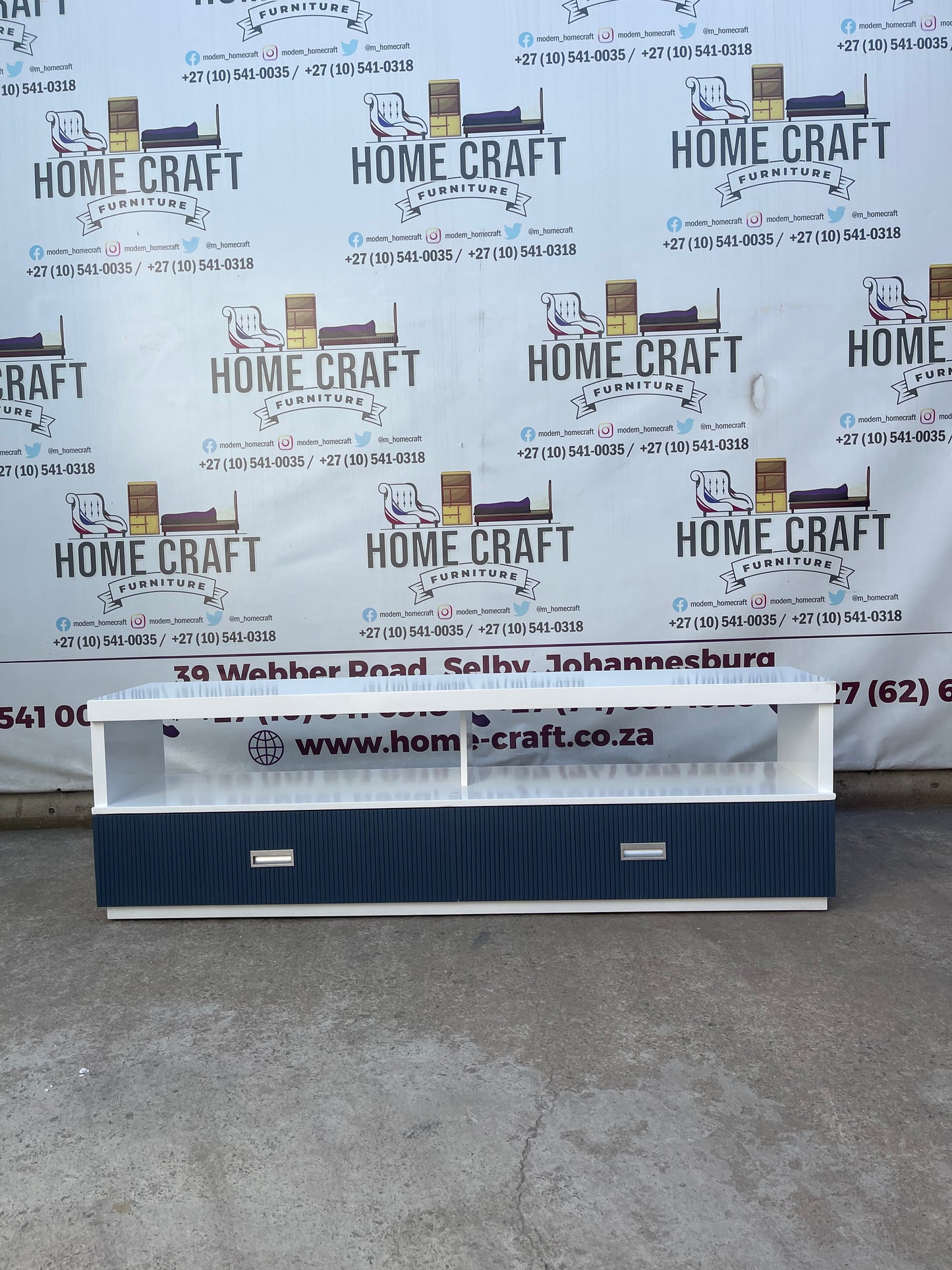 Orie 2 Drawer Tv Stand With Lines Design