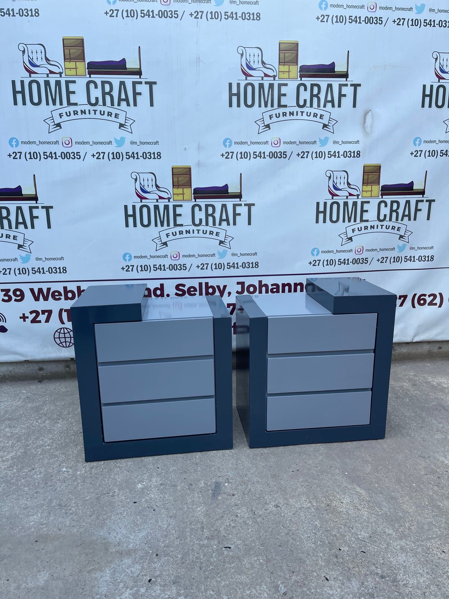 Tumi- 3 Drawer Pedestals x 2 (Wood Cover)