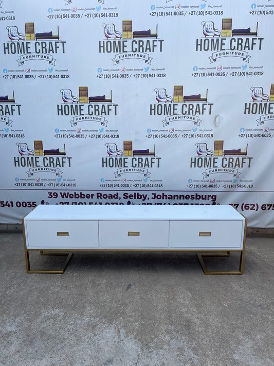 Palesa 3 Drawer Tv Stand With Gold Frame