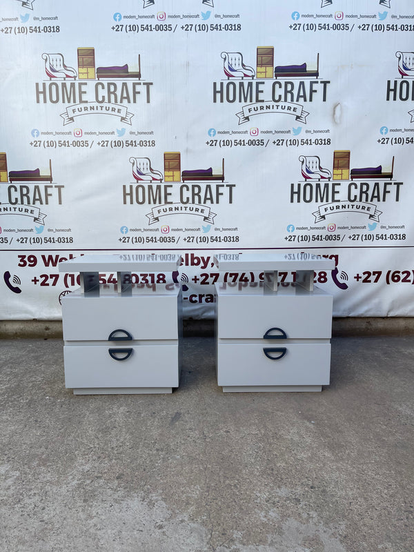 Wood Veranda 2 Drawer Pedestals With Moon Handles